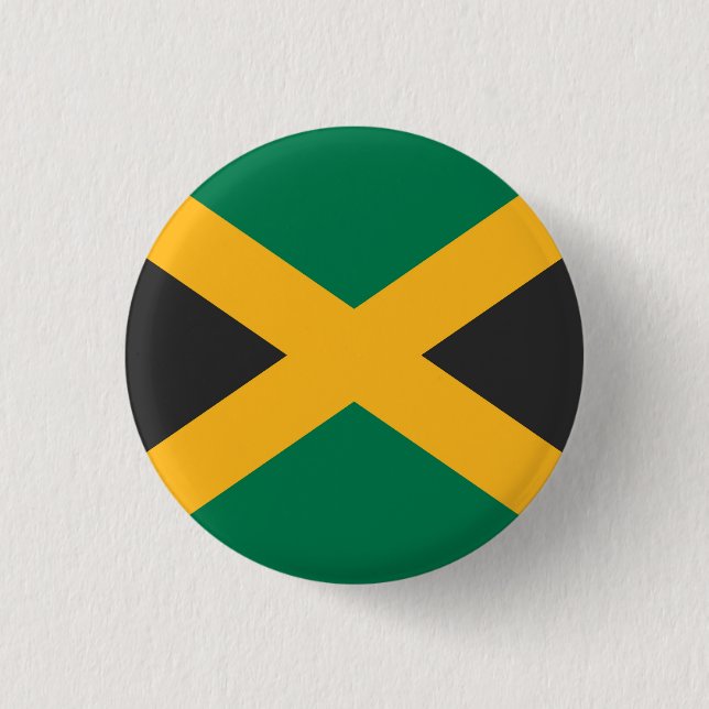 Bóton Redondo 2.54cm Bandeira nacional da Jamaica (Frente)