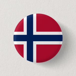 Bóton Redondo 2.54cm Bandeira Nacional da Noruega