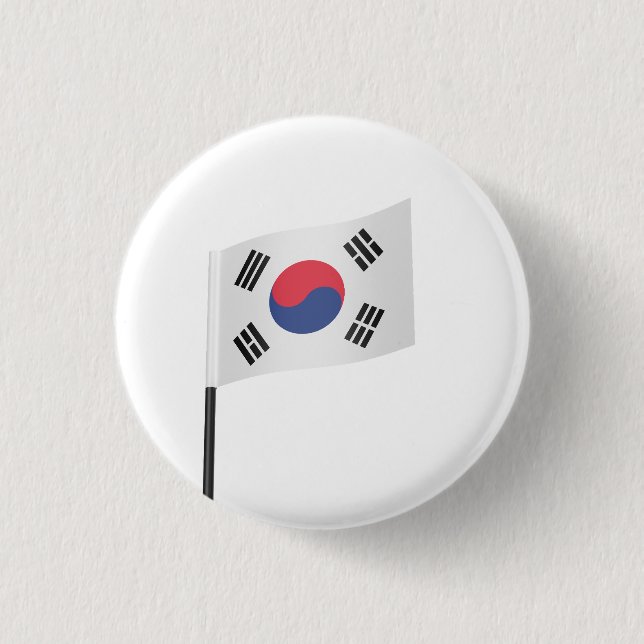 Bóton Redondo 2.54cm Bandeira nacional da República da Coreia (Frente)