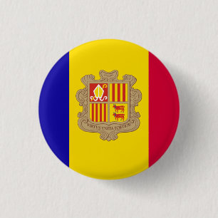 Bóton Redondo 2.54cm Bandeira Nacional de Andorra