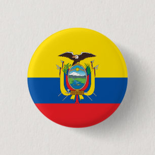 Bóton Redondo 2.54cm Bandeira nacional do Equador