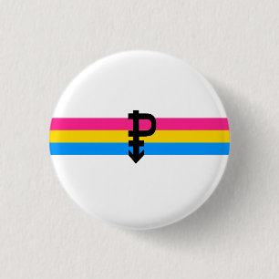 Bóton Redondo 2.54cm Bandeira Pansexual do orgulho