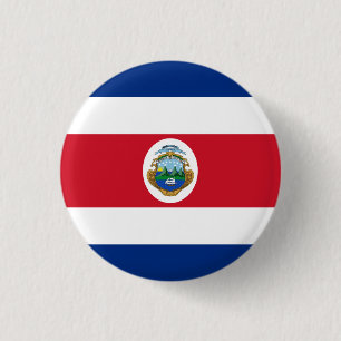 Bóton Redondo 2.54cm Bandeira Patriótica da Costa Rica
