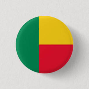 Bóton Redondo 2.54cm Bandeira Patriótica do Benim