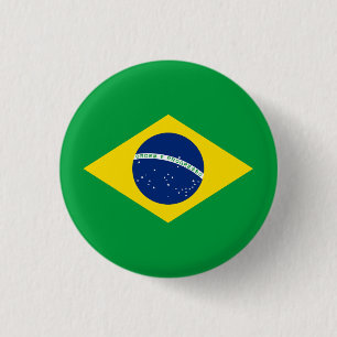 Bóton Redondo 2.54cm Bandeira Patriótica do Brasil