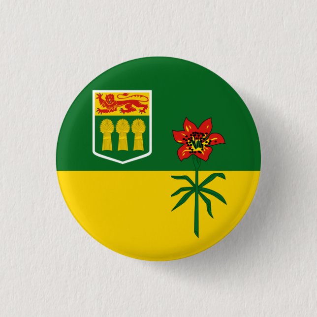 Bóton Redondo 2.54cm Bandeira Saskatchewan (CANADA) (Frente)