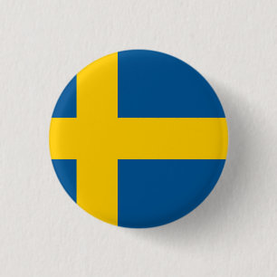 Bóton Redondo 2.54cm Bandeira suecia (Sueco)