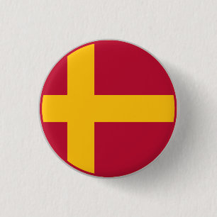 Bóton Redondo 2.54cm Bandeira Sueco-Finlandesa