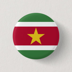 Bóton Redondo 2.54cm Bandeira Surinamesa, Bandeira do Suriname