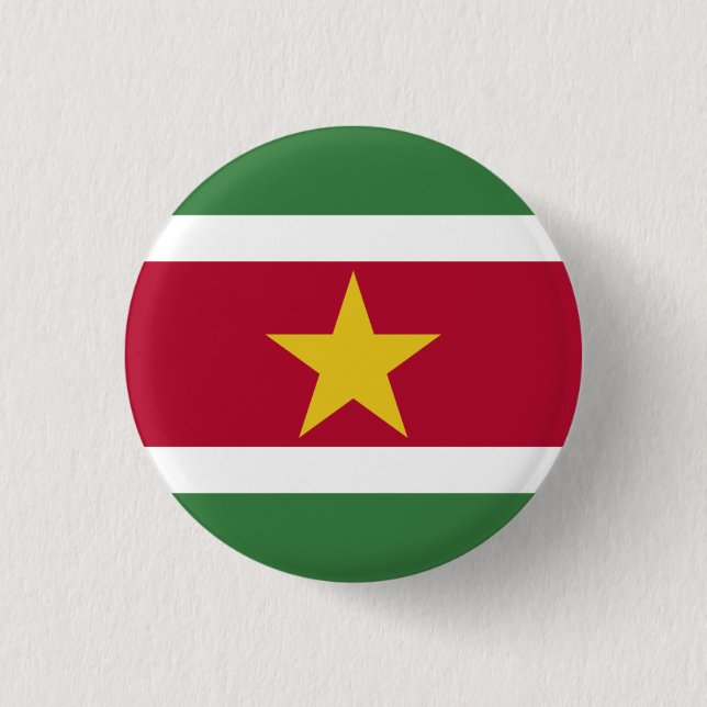 Bóton Redondo 2.54cm Bandeira Surinamesa, Bandeira do Suriname (Frente)