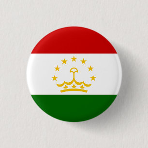 Bóton Redondo 2.54cm Bandeira tajiques, Bandeira do Tajiquistão
