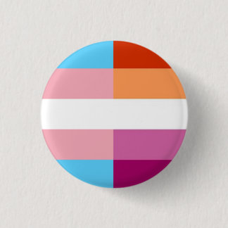 Bóton Redondo 2.54cm Bandeira trans lésbica 50-50%