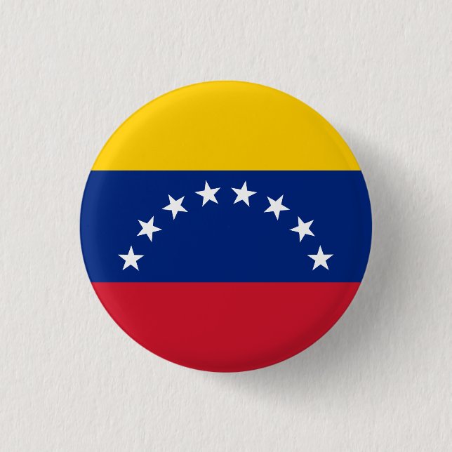 Bóton Redondo 2.54cm Bandeira Venezuela (venezuelana) (Frente)
