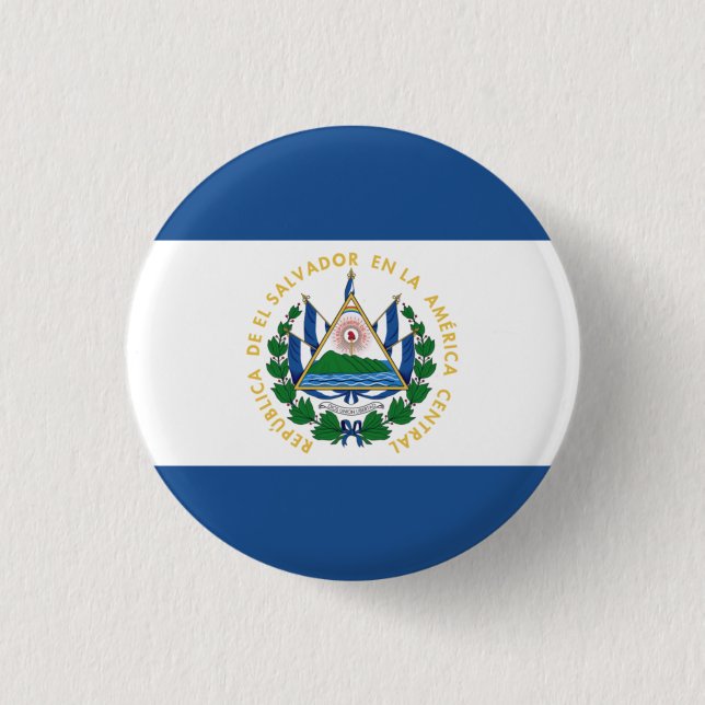Bóton Redondo 2.54cm Bandera de El Salvador (Frente)