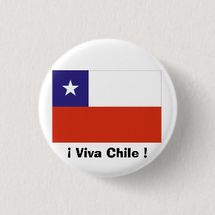 Bóton Redondo 2.54cm Bandera o Chile VII