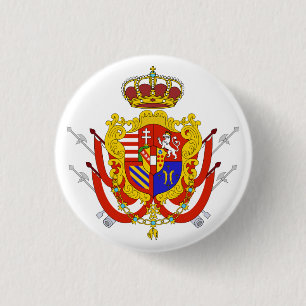 Bóton Redondo 2.54cm Banner branco vermelho Grão-Ducado da Toscana