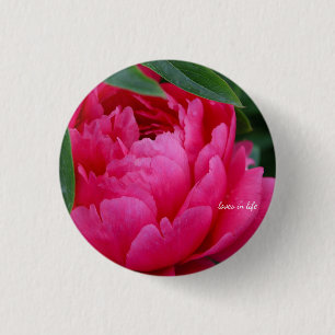Bóton Redondo 2.54cm Bashful Pink Peony