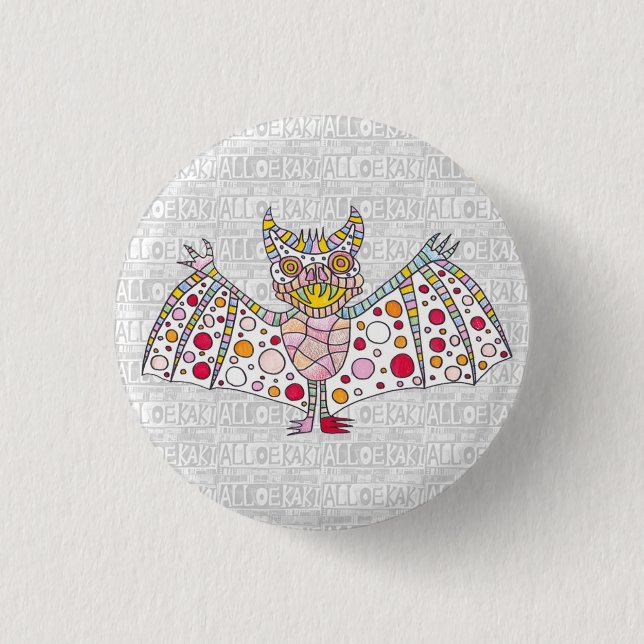 Bóton Redondo 2.54cm Bat (Frente)