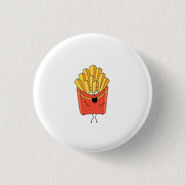 Bóton Redondo 2.54cm Batata frita temática (Frente)