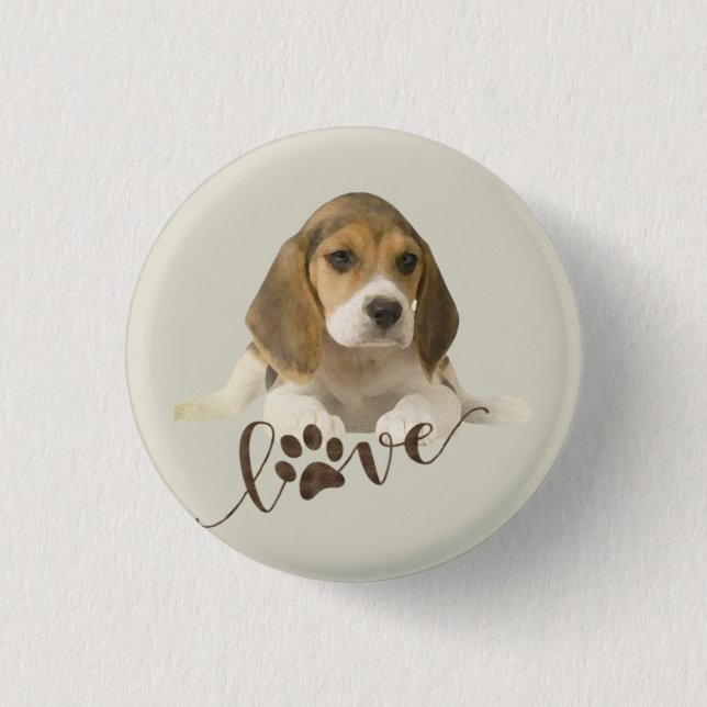 Bóton Redondo 2.54cm Beagle   (Frente)