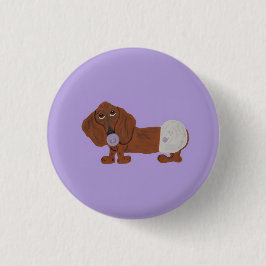 Bóton Redondo 2.54cm Bebê Dachshund