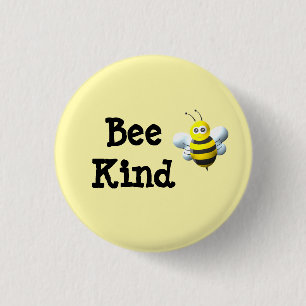 Bóton Redondo 2.54cm Bee Kind Bumblebee