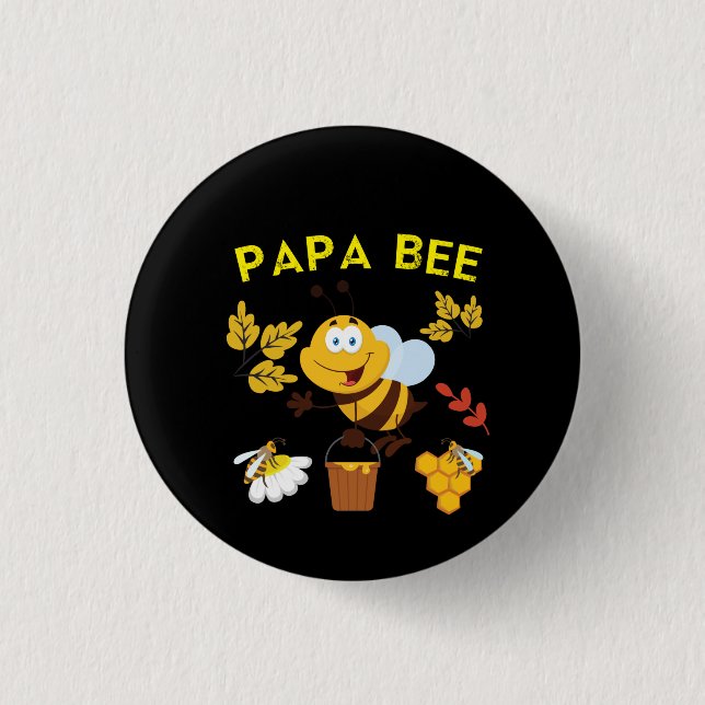 Bóton Redondo 2.54cm Beekeeper Art Papa Bee (Frente)