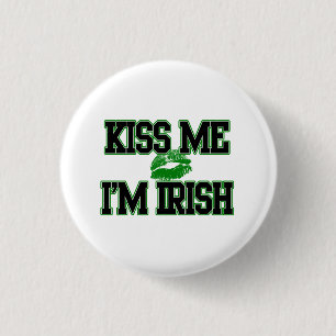 Bóton Redondo 2.54cm Beije-me que eu sou irlandês, botão do Dia de S