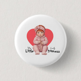 Bóton Redondo 2.54cm Bela Princesa Bebê
