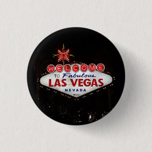 Bóton Redondo 2.54cm Bem-vindo ao Botão Nº 2 do Sinal de Las Vegas