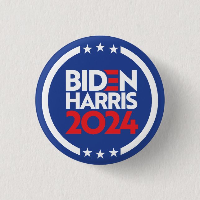 Bóton Redondo 2.54cm Biden Harris 2024 (Frente)