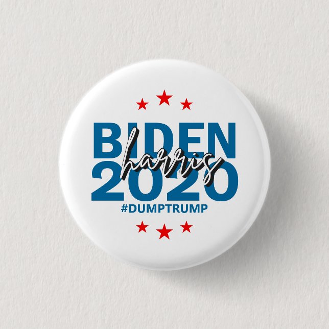 Bóton Redondo 2.54cm "Biden Harris" Presidente democrata Buttons (Frente)