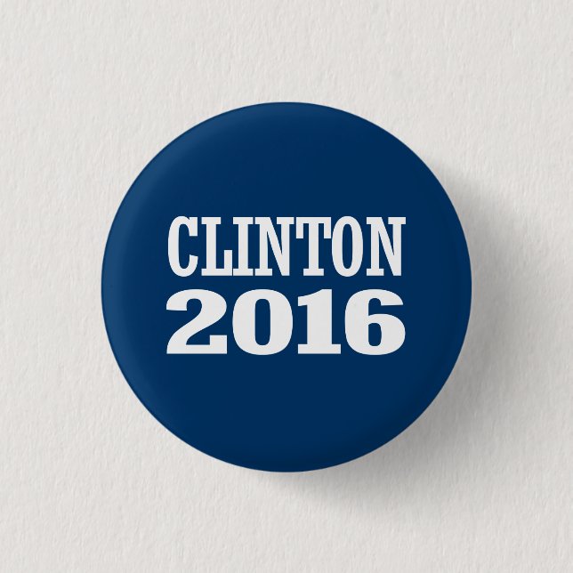 BÓTON REDONDO 2.54CM BILL CLINTON 2016 (Frente)