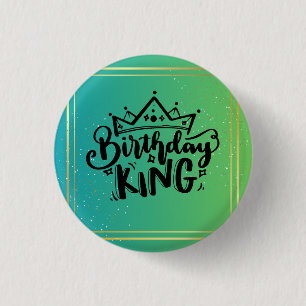 Bóton Redondo 2.54cm Birthday King Button