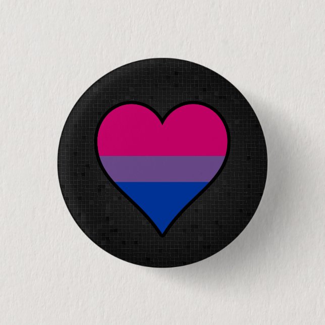 Bóton Redondo 2.54cm Bisexuality flag black button (Frente)