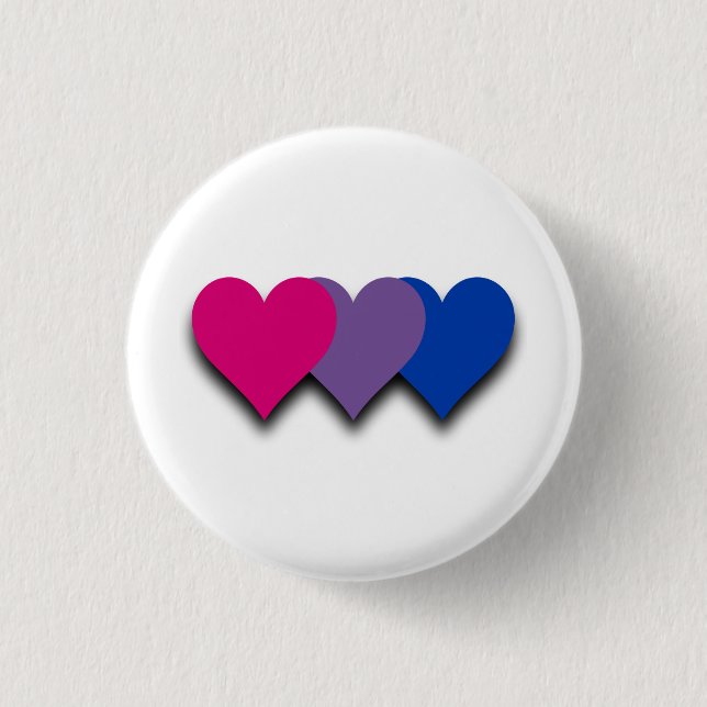Bóton Redondo 2.54cm Bisexuality flag button (Frente)