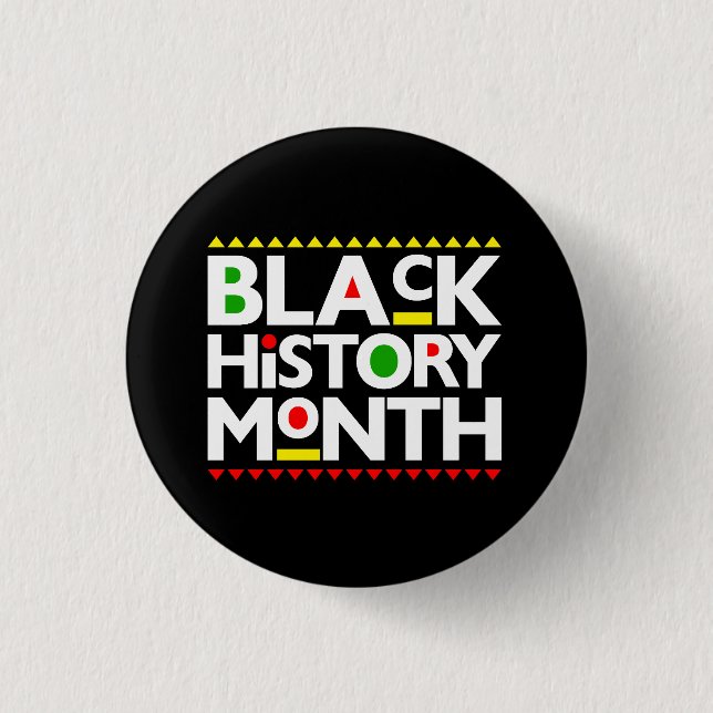 Bóton Redondo 2.54cm Black History Month Melanin Men Women Girls & Boys (Frente)