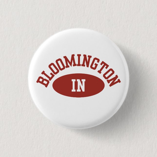 Bóton Redondo 2.54cm Bloomington Indiana Button- College Football Pin (Frente)