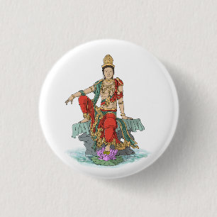 Bóton Redondo 2.54cm Bodhisattva do botão de compaixão