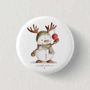 Bóton Redondo 2.54cm Body Personalizado de Natal para Bebê