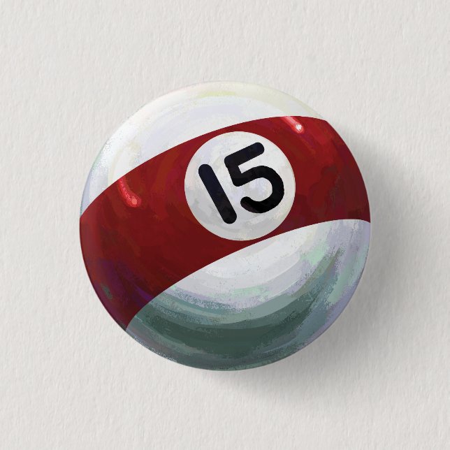 Bóton Redondo 2.54cm Bola 15 (Frente)