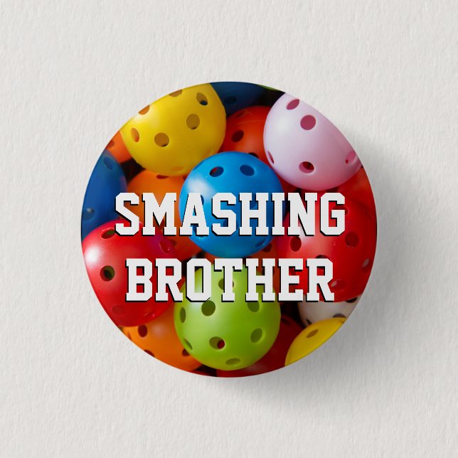 Bóton Redondo 2.54cm Bolinhas de picles coloridas  (Frente)