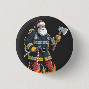 Bóton Redondo 2.54cm Bombeiro Caminhão de Bombeiros Árvore de Natal Pap