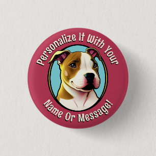 Bóton Redondo 2.54cm Bonito Pitbull