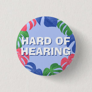 Bóton Redondo 2.54cm Bons desenhos Tropicais deixam Duro azul de audiçã