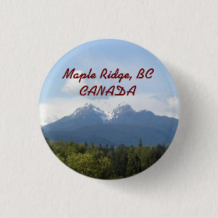 Bóton Redondo 2.54cm Bordo Ridge, BC, botão da lembrança de CANADÁ