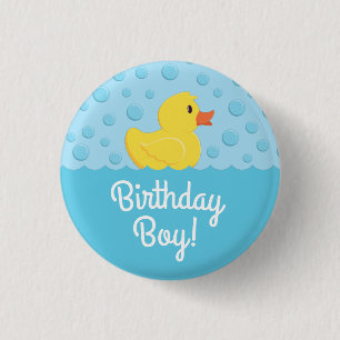 Bóton Redondo 2.54cm Borracha Ducky Party Kids Baby