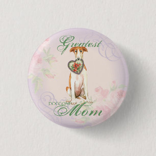 Bóton Redondo 2.54cm Borzoi Heart Mãe