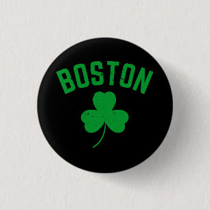 Bóton Redondo 2.54cm Boston Green Lucky Shamrock