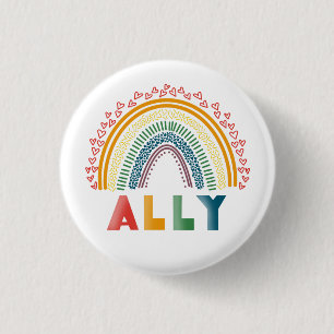Bóton Redondo 2.54cm Botão Ally Rainbow